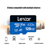 Lexar 633x 128 GB Registratore di guida ad alta velocità Scheda di memoria dedicata per telefono cellulare con scheda TF, 128GB