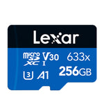 Lexar 633x 256 GB ad alta velocità Fotocamera per telefono cellulare Memoria TF Card Switch Espansione Registratore di guida Memoria dedicata Scheda di memoria flash, 256GB