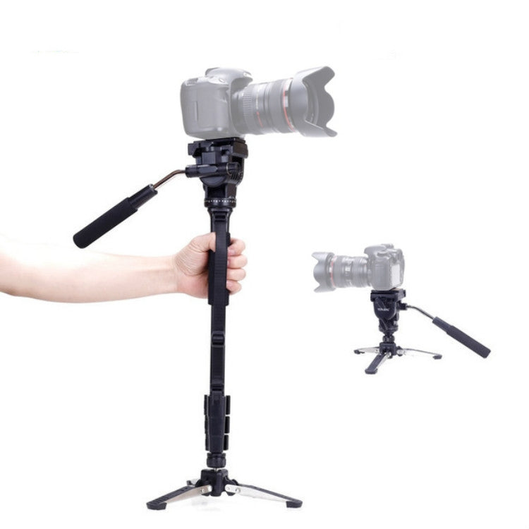 YUNTENG VCT-288RM Fotocamera SLR Monopiede Supporto per fotocamera Piede Testa idraulica Supporto per fotografia professionale, Altezza massima: 1,48 m, VCT-288RM