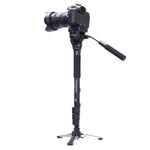 YUNTENG VCT-288RM Fotocamera SLR Monopiede Supporto per fotocamera Piede Testa idraulica Supporto per fotografia professionale, Altezza massima: 1,48 m, VCT-288RM