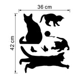 Adesivo da parete gatto che gioca a farfalla Applique decorativa staccabile Decorazione cucina camera da letto, Cat Playing Butterfly Wall Sticker