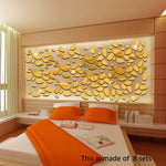 12 adesivi murali rimovibili a specchio 3D per soggiorno, camera da letto, TV, sfondo, decorazione murale a specchio