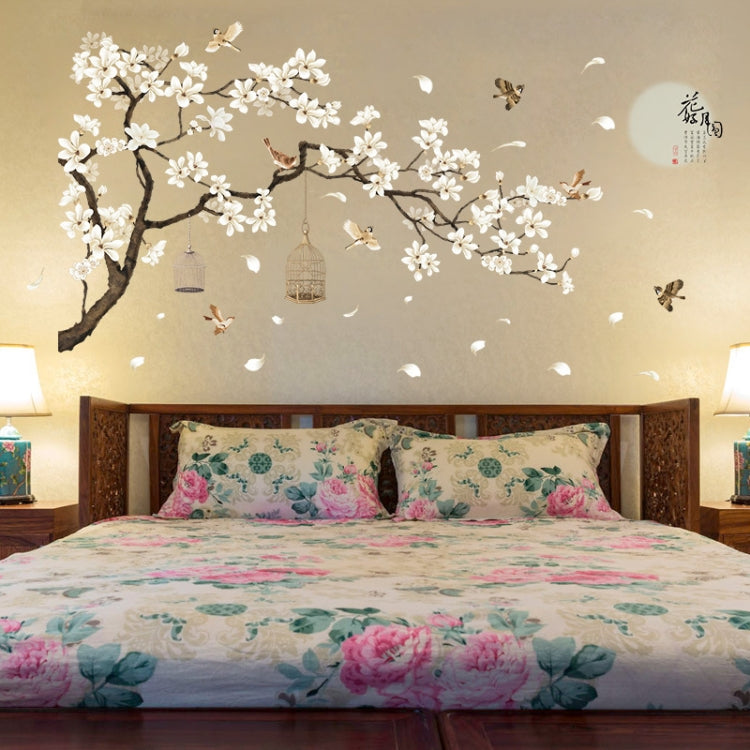 2 pezzi/set adesivi murali fai da te per decorazioni per la casa, uccelli, alberi, fiori, Tree Birds Flower