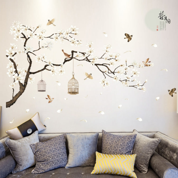 2 pezzi/set adesivi murali fai da te per decorazioni per la casa, uccelli, alberi, fiori, Tree Birds Flower