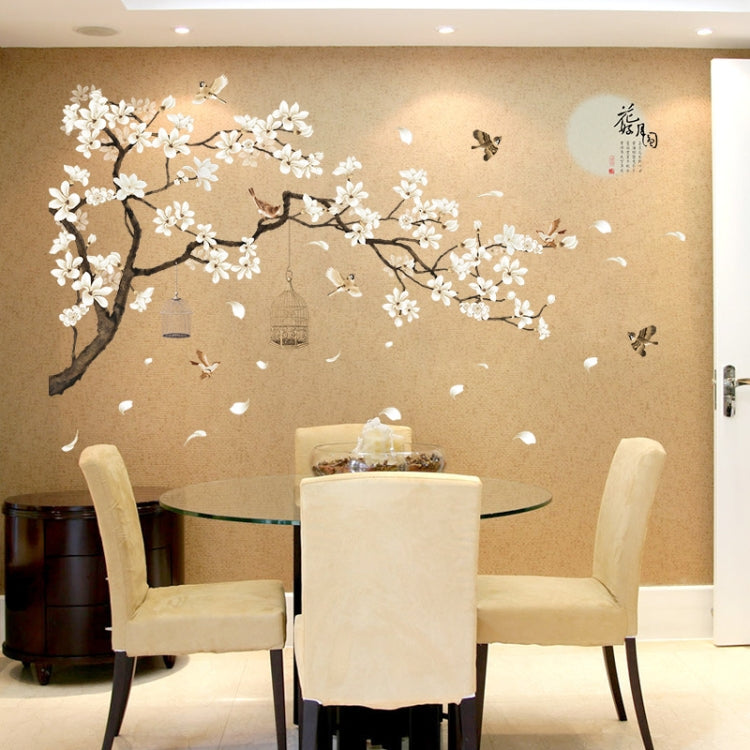 2 pezzi/set adesivi murali fai da te per decorazioni per la casa, uccelli, alberi, fiori, Tree Birds Flower