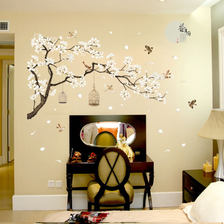 2 pezzi/set adesivi murali fai da te per decorazioni per la casa, uccelli, alberi, fiori, Tree Birds Flower