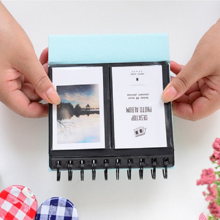 Cartella da tavolo in stile calendario con nome di marca Mini scrivania da 3 pollici con 68 album di foto