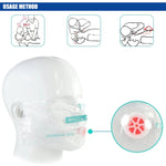 Maschera respiratoria CPR con portachiavi 5x5x3 cm