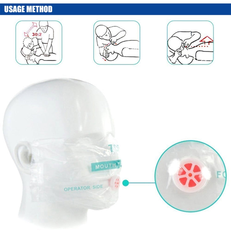 Maschera respiratoria CPR con portachiavi 5x5x3 cm
