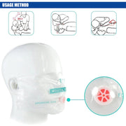 Maschera respiratoria con portachiavi per maschera facciale di emergenza CPR