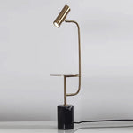 Lampada da terra minimalista in marmo con tavolino