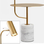 Lampada da terra minimalista in marmo con tavolino