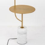 Lampada da terra minimalista in marmo con tavolino