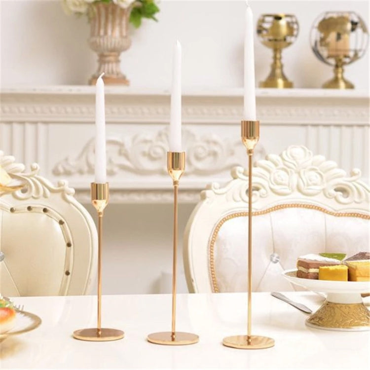 Decorazione creativa della tavola di nozze con portacandele a testa singola, S, M, L
