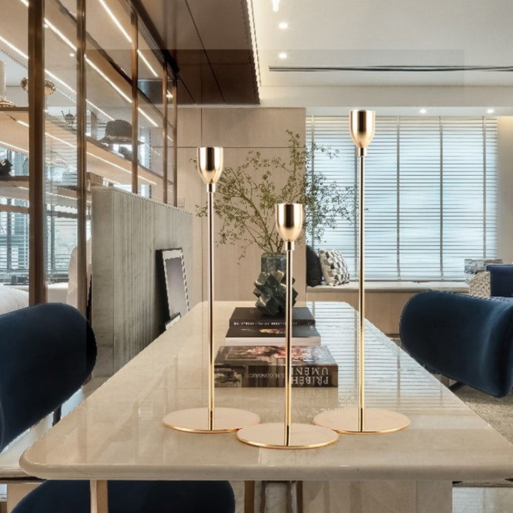 Decorazione creativa della tavola di nozze con portacandele a testa singola, S, M, L