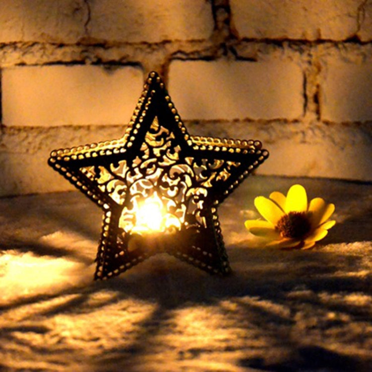 Decorazioni natalizie Candeliere marocchino Candele Candelabro colorato stella a cinque punte, Five-pointed Star