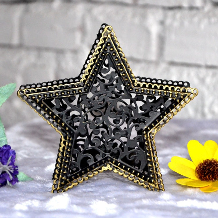 Decorazioni natalizie Candeliere marocchino Candele Candelabro colorato stella a cinque punte, Five-pointed Star