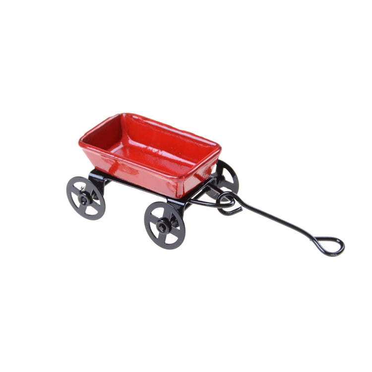 Mini carrello da traino in metallo rosso 1:12