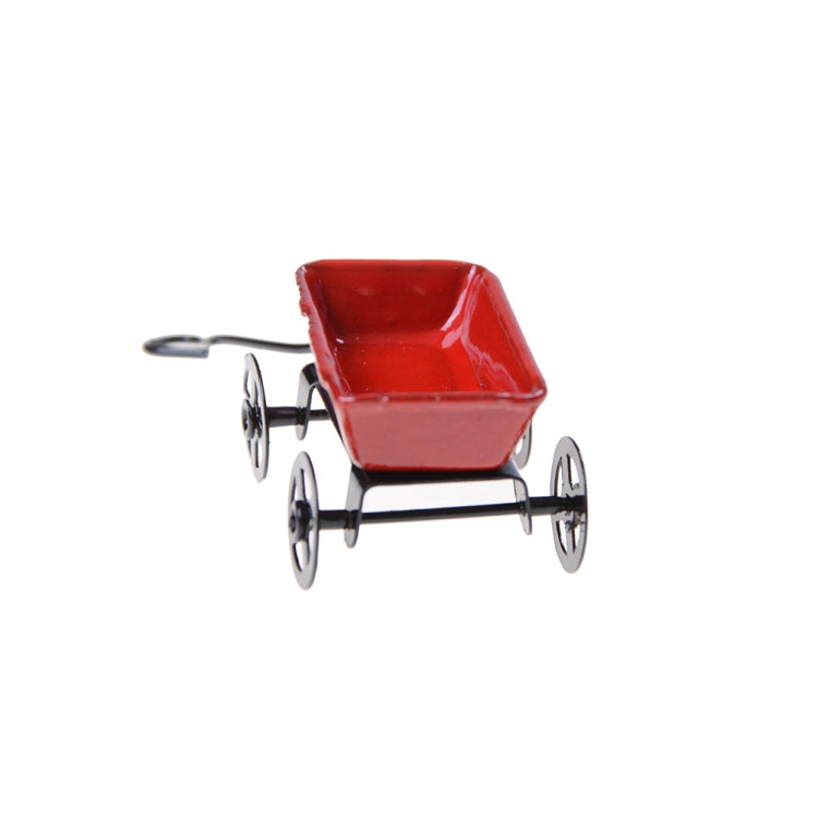 Mini carrello da traino in metallo rosso 1:12