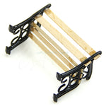 3 pezzi Casa delle bambole Mobili da giardino in miniatura Panca in legno Gioco di ruolo per bambini, 3 PCS Wooden Bench