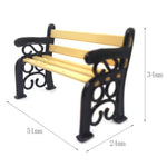 3 pezzi Casa delle bambole Mobili da giardino in miniatura Panca in legno Gioco di ruolo per bambini, 3 PCS Wooden Bench