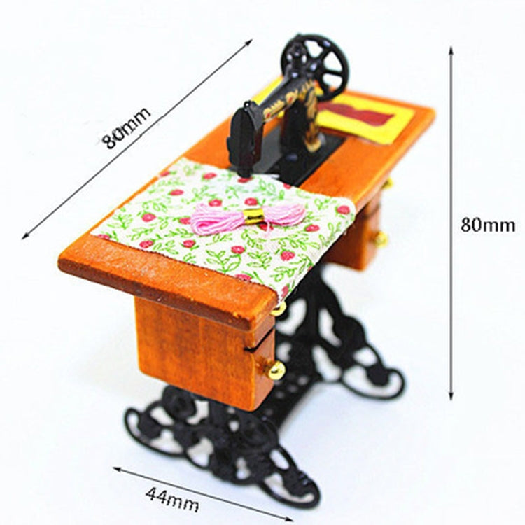 Modello di scena della decorazione della casa delle bambole del giocattolo della mini macchina da cucire, Sewing Machine