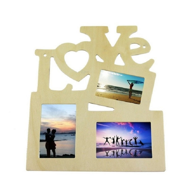 2 cornici per foto in legno fai da te fatte a mano per artigianato creativo per bambini, 2 PCS DIY Wooden Photo Frame