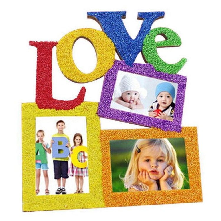 2 cornici per foto in legno fai da te fatte a mano per artigianato creativo per bambini, 2 PCS DIY Wooden Photo Frame