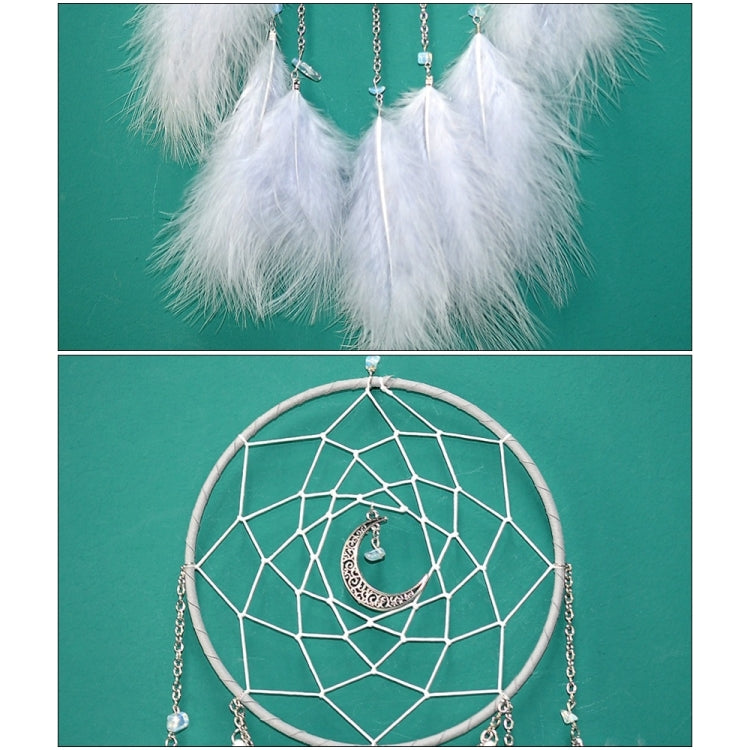 Fai da te decorativo fatto a mano acchiappasogni appeso a parete acchiappasogni artigianato in piume decorazioni per la parete per bambini
