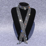 Accessori per costumi da ballo con farfallino con strass e paillettes da donna, White Diamond on White, Colorful Diamond on White, White Diamond on Black, Gun Black Diamond on Black, Red Diamond on Black, Blue Diamond on Black, Gold Diamond on Black   ...