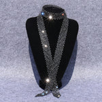 Accessori per costumi da ballo con farfallino con strass e paillettes da donna, White Diamond on White, Colorful Diamond on White, White Diamond on Black, Gun Black Diamond on Black, Red Diamond on Black, Blue Diamond on Black, Gold Diamond on Black   ...
