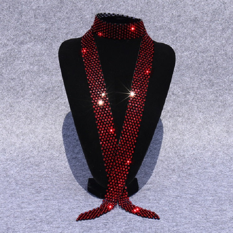 Accessori per costumi da ballo con farfallino con strass e paillettes da donna, White Diamond on White, Colorful Diamond on White, White Diamond on Black, Gun Black Diamond on Black, Red Diamond on Black, Blue Diamond on Black, Gold Diamond on Black   ...