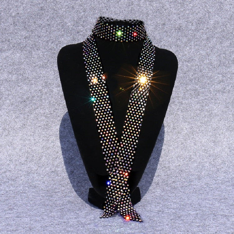 Accessori per costumi da ballo con farfallino con strass e paillettes da donna, White Diamond on White, Colorful Diamond on White, White Diamond on Black, Gun Black Diamond on Black, Red Diamond on Black, Blue Diamond on Black, Gold Diamond on Black   ...