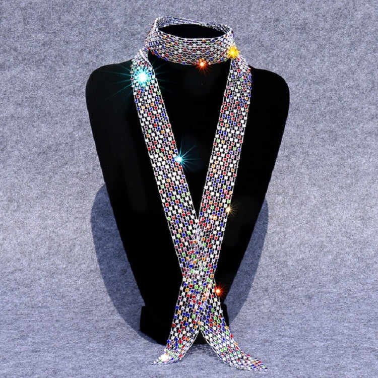 Accessori per costumi da ballo con farfallino con strass e paillettes da donna, White Diamond on White, Colorful Diamond on White, White Diamond on Black, Gun Black Diamond on Black, Red Diamond on Black, Blue Diamond on Black, Gold Diamond on Black   ...