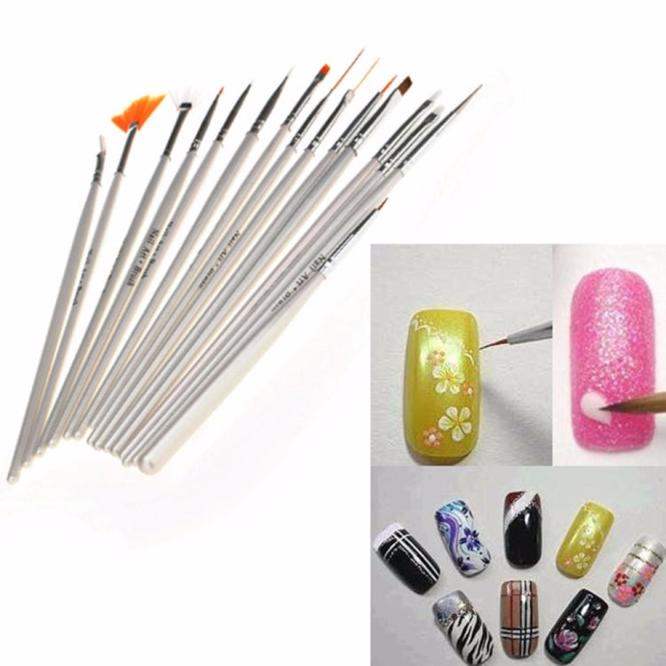 15 PCS / Set Strumenti per nail art Pennelli per manicure Strass Decorazioni per unghie Kit Nrush per unghie Kit penna per pittura per unghie