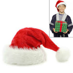 Cappelli natalizi in peluche di velluto denso Cappellino natalizio per le vacanze di Natale per Babbo Natale, Dense Velvet Plush Hat