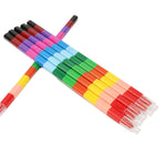 Set 18 pezzi pastelli e pennelli per bambini 12 colori