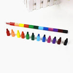 Set 18 pezzi pastelli e pennelli per bambini 12 colori