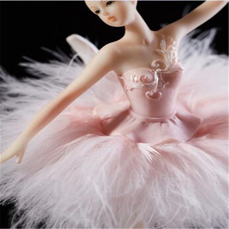 Elegante e raffinato carillon da giostra per ballerine, carillon con piume Barbie