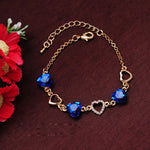 Braccialetti con ciondoli in cristallo a cuore romantico per donna