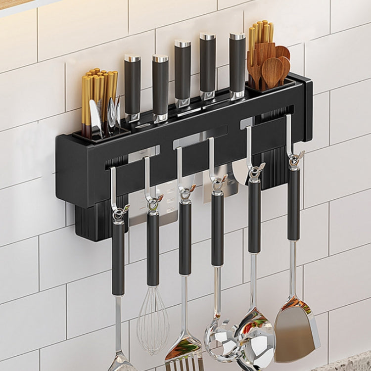 Porta bacchette per punzonatura gratuito a muro da cucina, Brushed 30cm, Brushed 40cm, Brushed 50cm, Brushed 60cm, Black 30cm, Black 40cm, Black 50cm, Black 60cm