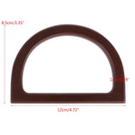 6 accessori per borsa con manico in legno a forma di D., D-shaped Wooden Handle