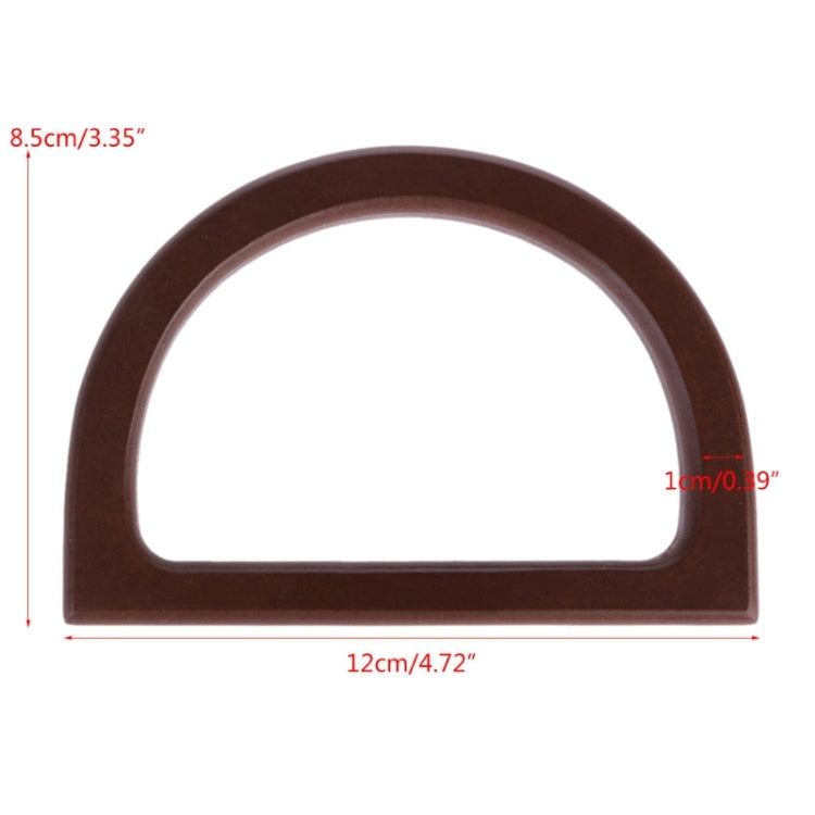 6 accessori per borsa con manico in legno a forma di D., D-shaped Wooden Handle