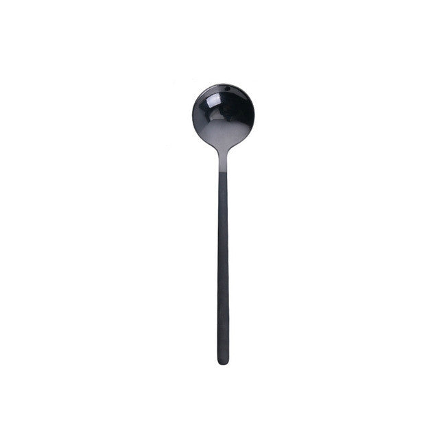 Mini accessori cucchiaino da caffè cucina cucchiaio da dessert sala da pranzo forma rotonda caffè in acciaio inossidabile casa, 13cm, 15cm, 17cm