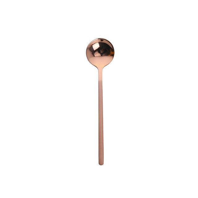 Mini accessori cucchiaino da caffè cucina cucchiaio da dessert sala da pranzo forma rotonda caffè in acciaio inossidabile casa, 13cm, 15cm, 17cm