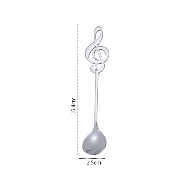 2 cucchiai creativi per note musicali, cucchiaini per mescolare il caffè, cucchiaini da regalo in acciaio inossidabile, titanio, musica da bar