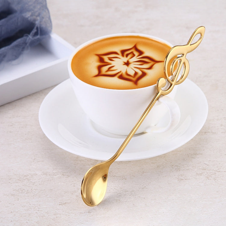 2 cucchiai creativi per note musicali, cucchiaini per mescolare il caffè, cucchiaini da regalo in acciaio inossidabile, titanio, musica da bar