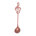 2 cucchiai creativi per note musicali, cucchiaini per mescolare il caffè, cucchiaini da regalo in acciaio inossidabile, titanio, musica da bar