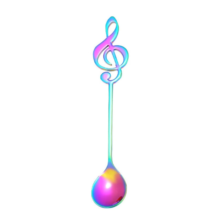 2 cucchiai creativi per note musicali, cucchiaini per mescolare il caffè, cucchiaini da regalo in acciaio inossidabile, titanio, musica da bar