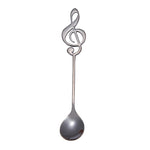 2 cucchiai creativi per note musicali, cucchiaini per mescolare il caffè, cucchiaini da regalo in acciaio inossidabile, titanio, musica da bar